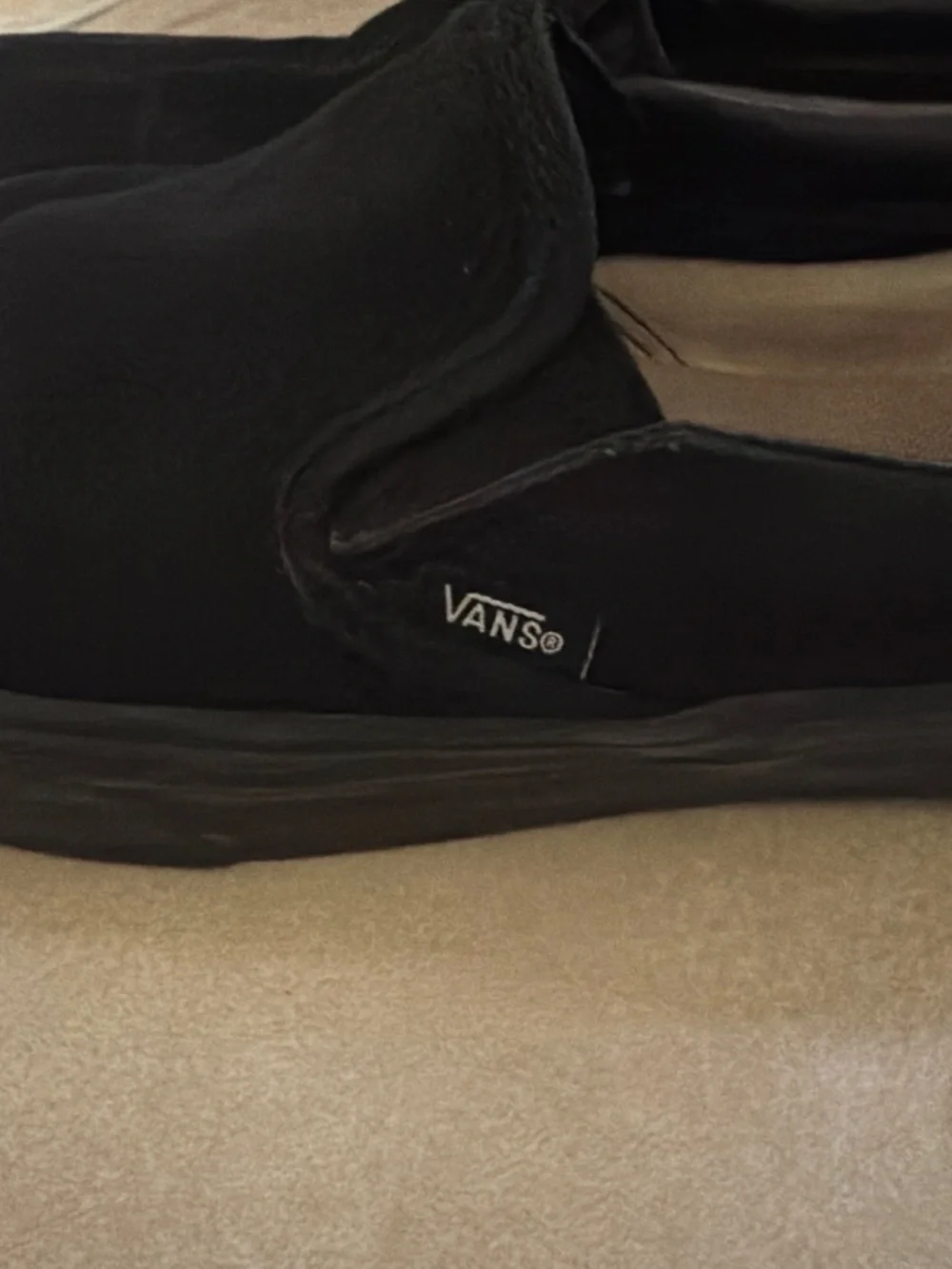 Vans Slip-On Canvas Loafers in Black